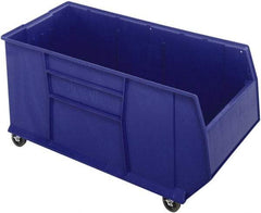 Quantum Storage - 175 Lb. Load Capacity, 41-7/8" Deep, Blue Polypropylene Hopper Stacking Bin - 17-1/2" High x 19-7/8" Wide x 41-7/8" Long - All Tool & Supply