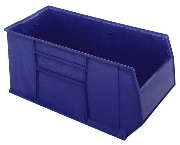 Quantum Storage - 175 Lb. Load Capacity, 41-7/8" Deep, Blue Polypropylene Hopper Stacking Bin - 17-1/2" High x 19-7/8" Wide x 41-7/8" Long - All Tool & Supply