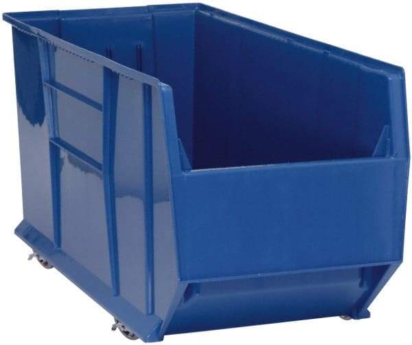 Quantum Storage - 175 Lb. Load Capacity, 41-7/8" Deep, Blue Polypropylene Hopper Stacking Bin - 17-1/2" High x 16-1/2" Wide x 41-7/8" Long - All Tool & Supply