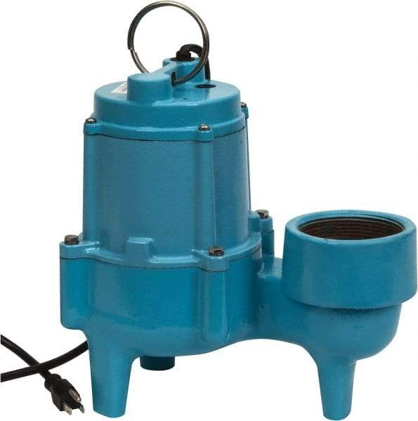 Little Giant Pumps - 4/10 hp, 8.5 Amp Rating, 115 Volts, Manual Operation, Sewage Pump - 1 Phase, Cast Iron Housing - All Tool & Supply