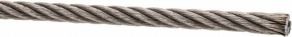 Value Collection - 1' Long, 3/16" Diam, Aircraft Cable - 2,900 Lb Breaking Strength, Material Grade 316, 7 x 19 Strand Core - All Tool & Supply