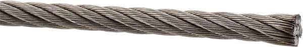 Value Collection - 1' Long, 1/4" Diam, Aircraft Cable - 4,900 Lb Breaking Strength, Material Grade 316, 7 x 19 Strand Core - All Tool & Supply