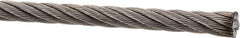 Value Collection - 1' Long, 1/4" Diam, Aircraft Cable - 4,900 Lb Breaking Strength, Material Grade 316, 7 x 19 Strand Core - All Tool & Supply