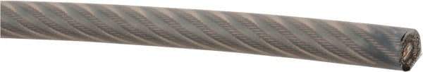 Loos & Co. - 3/8" x 1/4" Diam, Aircraft Cable - 6,400 Lb Breaking Strength, Material Grade 304 Stainless, 7 x 19 Strand Core, Nylon Coating - All Tool & Supply