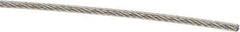 Loos & Co. - 1/16" x 3/64" Diam, Aircraft Cable - 270 Lb Breaking Strength, Material Grade Carbon Steel, 7 x 7 Strand Core, Nylon Coating - All Tool & Supply