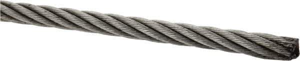 Loos & Co. - 3/16" Diam, Galvanized Steel Wire Rope - 4,200 Lb Breaking Strength, Material Grade Carbon Steel, 7 x 19 Strand Core - All Tool & Supply