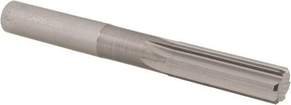 OSG - 10.1mm Solid Carbide Chucking Reamer - Straight Flute, 9.53mm Straight Shank, 32mm Flute Length, 89mm OAL - All Tool & Supply