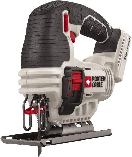 Porter-Cable - 20 Volt, 2,500 SPM, 3/4" Stroke Length, Lithium-Ion Cordless Jigsaw - 45° Cutting Angle, Series 20V MAX - All Tool & Supply