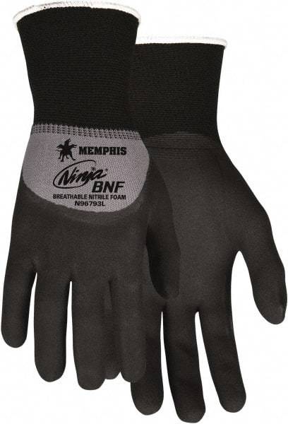 MCR Safety - Size S (7) Nitrile Coated Nylon/Spandex Work Gloves - Fully Coated, Paired - All Tool & Supply