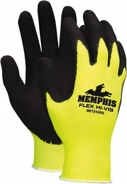 MCR Safety - Size M (8) Latex Coated Latex Work Gloves - Palm & Fingers Coated, Paired - All Tool & Supply