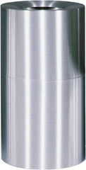 Rubbermaid - 21 Gal Aluminum Round Decorative Waste Receptacle With Top - Aluminum, 32" High - All Tool & Supply