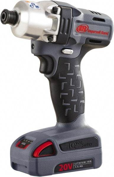 Ingersoll-Rand - 1/4" Drive 20 Volt Pistol Grip Cordless Impact Wrench & Ratchet - 1,700 RPM, 2,800 BPM, 165 Ft/Lb Torque, 2 Lithium-Ion Batteries Not Included - All Tool & Supply