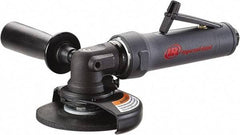 Ingersoll-Rand - 5" Wheel Diam, 12,000 RPM, Pneumatic Angle & Disc Grinder - 5/8-11 Spindle, 17 CFM, Rear Exhaust - All Tool & Supply