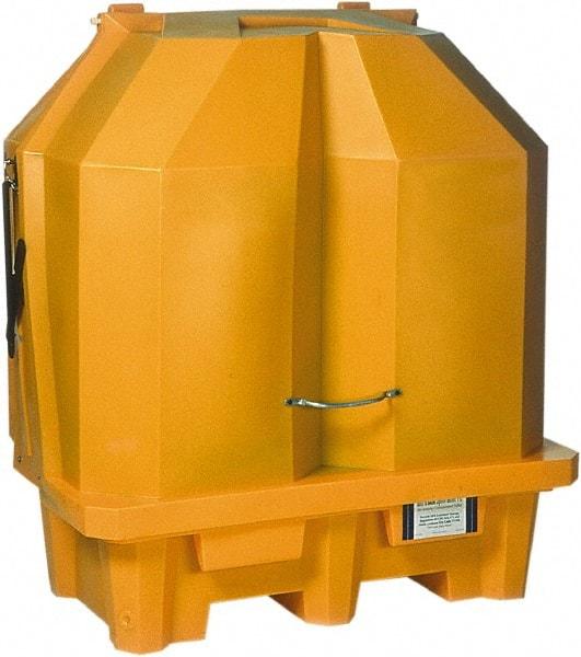 UltraTech - 66 Gal Sump, 3,000 Lb Capacity, 2 Drum, Polyethylene Spill Deck or Pallet - 57" Long x 31" Wide x 65" High, Liftable Fork, Drain Included, Inline Drum Configuration - All Tool & Supply