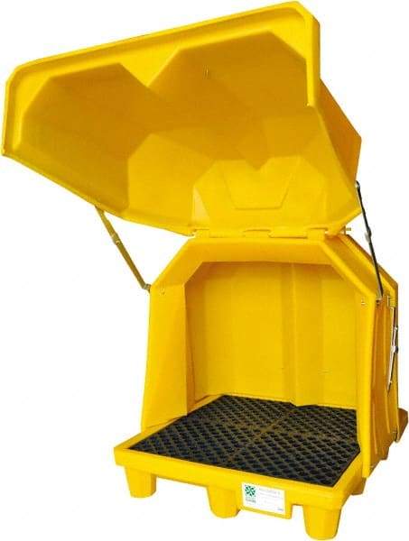 UltraTech - 66 Gal Sump, 6,000 Lb Capacity, 4 Drum, Polyethylene Spill Deck or Pallet - 58" Long x 54" Wide x 65" High, Liftable Fork, Drain Included, 2 x 2 Drum Configuration - All Tool & Supply