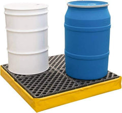 UltraTech - 66 Gal Sump, 2,400 Lb Capacity, 4 Drum, Polyethylene Spill Deck or Pallet - 56" Long x 25" Wide x 8" High, Liftable Fork, 2 x 4 Drum Configuration - All Tool & Supply