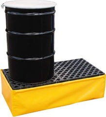 UltraTech - 66 Gal Sump, 1,200 Lb Capacity, 2 Drum, Polyethylene Spill Deck or Pallet - 56" Long x 25" Wide x 6" High, Liftable Fork, Inline Drum Configuration - All Tool & Supply