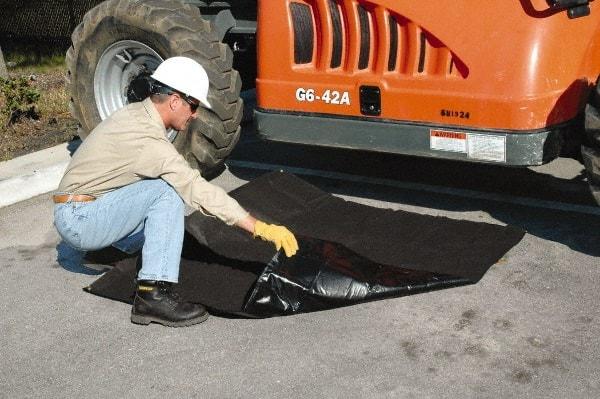 UltraTech - 12 Gal Capacity per Package, Oil Only Pad - 10' Long x 10' Wide, Polypropylene - All Tool & Supply