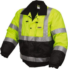 MCR Safety - Size 3XL, Lime, Rain, Cold Weather Rain Jacket - 3 Pockets, Detachable Hood - All Tool & Supply