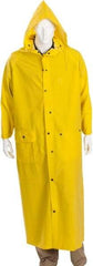 MCR Safety - Size L, Yellow, Rain Jacket - 2 Pockets, Attached Hood - All Tool & Supply