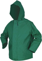 MCR Safety - Size M, Green, Rain Jacket - Detachable Hood - All Tool & Supply