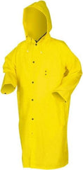 MCR Safety - Size 4XL, Yellow, Rain Jacket - 2 Pockets, Detachable Hood - All Tool & Supply