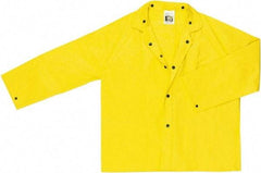 MCR Safety - Size 4XL, Yellow, Rain Jacket - 2 Pockets, Detachable Hood - All Tool & Supply