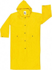 MCR Safety - Size XL, Yellow, Rain Jacket - 2 Pockets, Attached Hood - All Tool & Supply