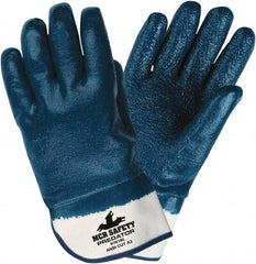 MCR Safety - Size S General Protection Work Gloves - For General Purpose, Safety Cuff, Blue/Natural, Paired - All Tool & Supply