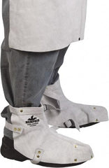 MCR Safety - Men's Universal (Women's Universal) Flame Resistant/Retardant Spats - Leather Upper, Gray - All Tool & Supply