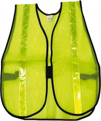 MCR Safety - One Size Fits Most High Visibility Lime Mesh Expandable Vest - Hook & Loop Closure, Polyester - All Tool & Supply