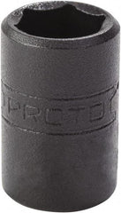 Proto - 7/32", 1/4" Drive, Standard Hand Socket - 6 Points, 7/8" OAL, Alloy Steel, Black Finish - All Tool & Supply