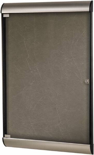 Ghent - 59.13" Wide x 36" High Enclosed Cork Bulletin Board - Natural Cork, Aluminum Frame - All Tool & Supply