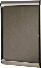 Ghent - 59.13" Wide x 36" High Enclosed Cork Bulletin Board - Natural Cork, Aluminum Frame - All Tool & Supply