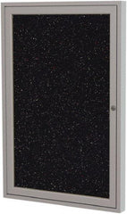 Ghent - 36" Wide x 24" High Enclosed Cork Bulletin Board - Rubber, Confetti (Color) - All Tool & Supply