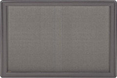 Ghent - 47" Wide x 34" High Enclosed Cork Bulletin Board - Fabric Covered, Black - All Tool & Supply