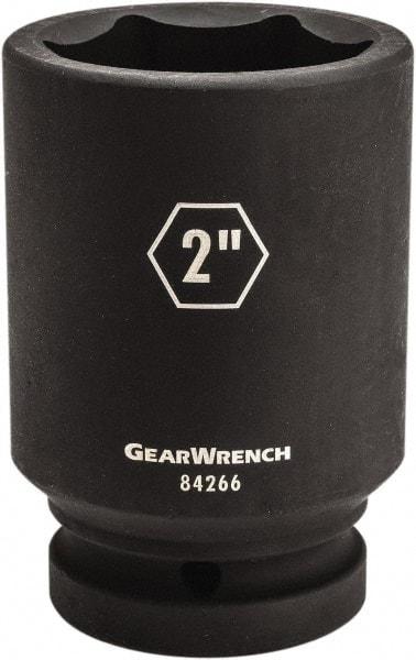 GearWrench - 1" Drive 2-3/8" Deep Impact Socket - 6 Points, 4-1/4" OAL - All Tool & Supply