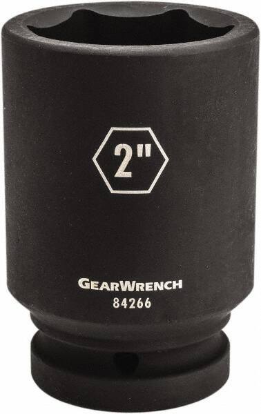 GearWrench - 1" Drive 2-1/4" Deep Impact Socket - 6 Points, 4-1/4" OAL - All Tool & Supply