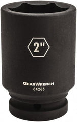 GearWrench - 1" Drive 2-3/16" Deep Impact Socket - 6 Points, 4-1/4" OAL - All Tool & Supply