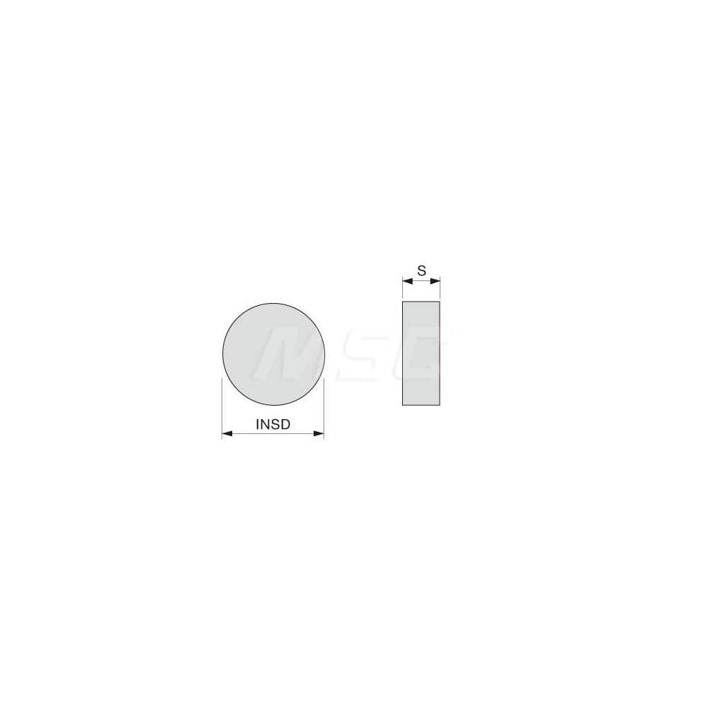 Turning Insert:  S-RNGN430 BXC90,  Polycrystalline Cubic Boron Nitride TiN Finish,  Neutral,  1/2″ Inscribed Circle,  0.2500″ Corner Radius,  0.0 &deg N/A Round,  Series  RNGN