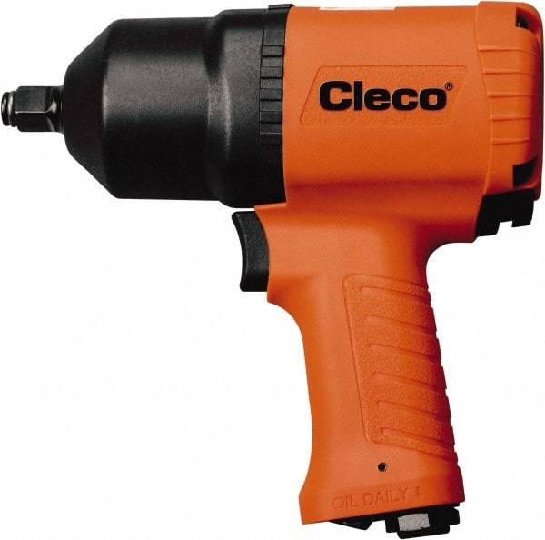 Cleco - 3/8" Drive, 10,000 RPM, 450 Ft/Lb Torque Impact Wrench - Pistol Grip Handle, 1,600 IPM, 40.5 CFM, 90 psi, 1/4" NPT Inlet - All Tool & Supply