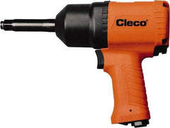 Cleco - 1/2" Drive, 8,000 RPM, 800 Ft/Lb Torque Impact Wrench - Pistol Grip Handle, 1,250 IPM, 40.5 CFM, 90 psi, 1/4" NPT Inlet - All Tool & Supply