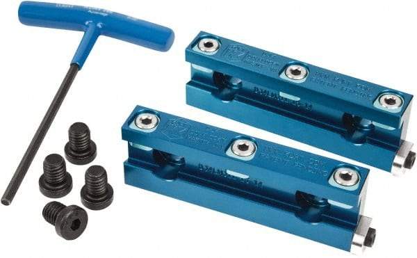 Kurt - 0.63" Jaw Width, Quick Change Jaw System, Vise Jaw Set - Aluminum Alloy, Bolt On, Soft Jaws - All Tool & Supply