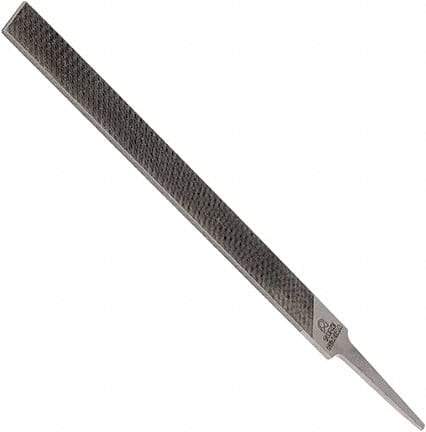 Anglo American - 10" Long, Smooth Cut, Mill American-Pattern File - Single Cut, 0.16" Overall Thickness, Tang - All Tool & Supply