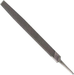 Anglo American - 10" Long, Smooth Cut, Triangle American-Pattern File - Double Cut, 0.67" Overall Thickness, Tang - All Tool & Supply