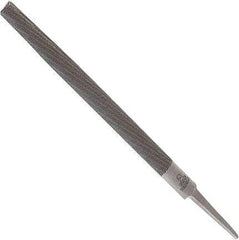 Anglo American - 4" Long, Second Cut, Half Round American-Pattern File - Double Cut, 0.12" Overall Thickness, Tang - All Tool & Supply