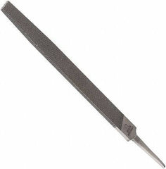 Anglo American - 14" Long, Bastard Cut, Flat American-Pattern File - Double Cut, 0.3" Overall Thickness, Tang - All Tool & Supply