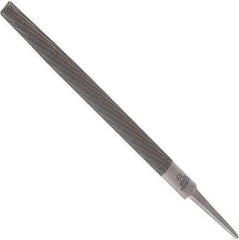 Anglo American - 12" Long, Second Cut, Half Round American-Pattern File - Double Cut, 0.32" Overall Thickness, Tang - All Tool & Supply