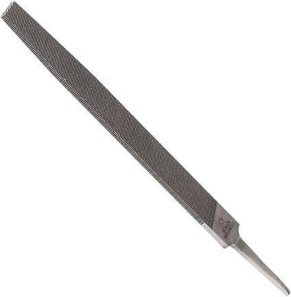 Anglo American - 12" Long, Smooth Cut, Flat American-Pattern File - Double Cut, 0.26" Overall Thickness, Tang - All Tool & Supply