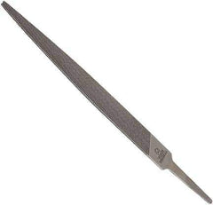 Anglo American - 10" Long, Smooth Cut, Warding American-Pattern File - Double Cut, 0.12" Overall Thickness, Tang - All Tool & Supply